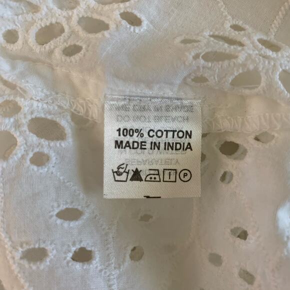 MELISSA ODABASH Dress XL Corina Full Eyelet V-Neck Wide Sleeve Cotton Cover Up - Picture 14 of 16